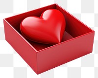 PNG Box heart white background symbol. 