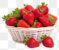 PNG Strawberry basket fruit plant. 