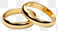 PNG Wedding rings gold jewelry white background. AI generated Image by rawpixel.