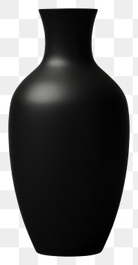 PNG Black ceramic matte vase pottery bottle  