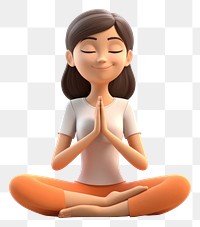 PNG Yoga smiling cartoon adult. AI generated Image by rawpixel.