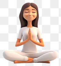 PNG Yoga smiling cartoon adult. AI generated Image by rawpixel.