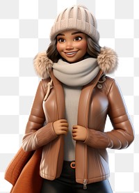 PNG Smiling cartoon jacket winter. AI generated Image by rawpixel.