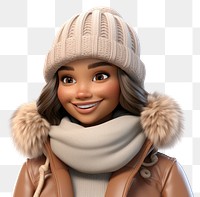 PNG Smiling cartoon winter doll. AI generated Image by rawpixel.