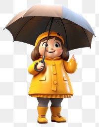 PNG Raincoat umbrella holding cartoon.