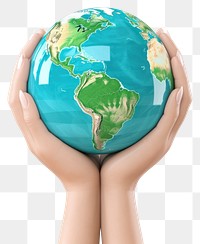 PNG Holding planet globe earth. 