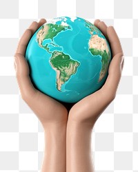 PNG Holding planet earth space. 