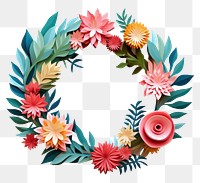PNG Wreath plant art white background. AI generated Image by rawpixel.