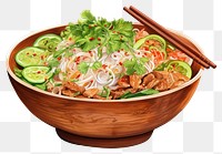 PNG Bowl chopsticks noodle food. 