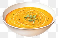 PNG Soup bowl pumpkin curry. AI generated Image by rawpixel.