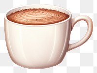PNG Cup chocolate coffee spoon, digital paint illustration. AI generated image
