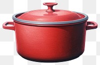 PNG Red pot transparent background appliance. 