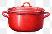 PNG Red pot white background appliance. AI generated Image by rawpixel.