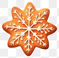 PNG Festive snowflake gingerbread cookie.