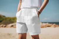 Outdoor shorts png, transparent mockup