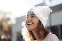 Street beanie, png transparent mockup