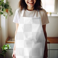 Kitchen apron png, transparent mockup