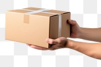 PNG Box cardboard holding carton. AI generated Image by rawpixel.