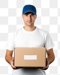 PNG Box cardboard portrait holding. 