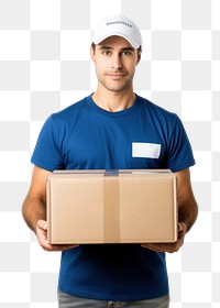 PNG Box cardboard portrait holding.