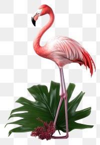 PNG  Flamingo animal bird representation. AI generated Image by rawpixel.