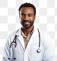 PNG Doctor standing smiling adult. 