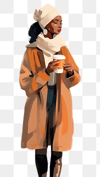 PNG Winter adult woman art. AI generated Image by rawpixel.