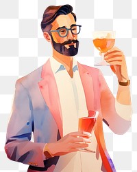 PNG Drinking portrait glass adult. AI generated Image by rawpixel.