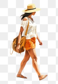 PNG Walking shorts summer adult. AI generated Image by rawpixel.
