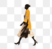 PNG Walking silhouette side view. 