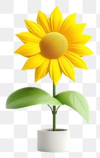 PNG Sunflower petal plant leaf. AI generated Image by rawpixel.