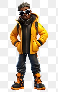 PNG Jacket standing cartoon winter. AI generated Image by rawpixel.