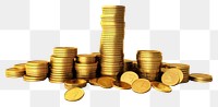 PNG Coin money gold white background. AI generated Image by rawpixel.