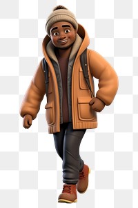 PNG Cartoon jacket winter coat. 