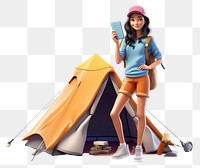 PNG Tent outdoors camping women. AI generated Image by rawpixel.