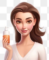 PNG Cosmetics portrait cartoon bottle. 