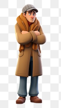 PNG Cartoon overcoat adult  