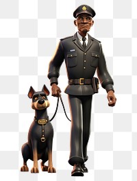 PNG Dog cartoon officer mammal. AI generated Image by rawpixel.