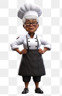 PNG Cartoon chef white background accessories. 