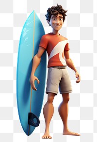 PNG Surfing sports toy white background. AI generated Image by rawpixel.