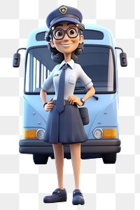 PNG Bus vehicle cartoon white background. AI generated Image by rawpixel.