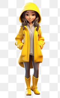 PNG Raincoat cartoon yellow  