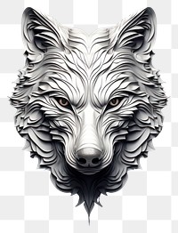 PNG Wolf drawing animal mammal transparent background