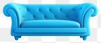 PNG Furniture armchair sofa blue. 