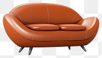 PNG Furniture armchair leather brown. AI generated Image by rawpixel.