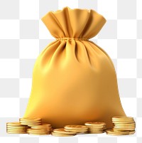 PNG Money bag gold transparent background. AI generated Image by rawpixel.