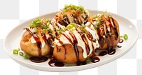 PNG Takoyaki plate food meal. AI generated Image by rawpixel.