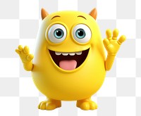 PNG Cartoon yellow toy anthropomorphic. AI generated Image by rawpixel.
