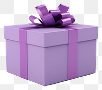 PNG Box ribbon purple gift. 