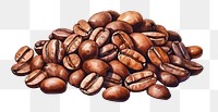 PNG Coffee food white background coffee beans. AI generated Image by rawpixel.